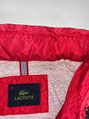 Lacoste Red Nylon Windbreaker Jacket – Jersey Lined, Croc Logo (M)