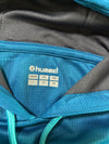 Hummel Chevron Performance Pullover Hoodie – Teal Blue (M)
