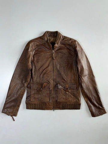 Mng Casual Sportswear Premium Original Leather Jacket (S)