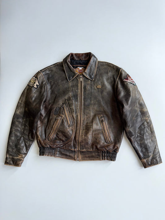 Harley-Davidson | Genuine Leather Jacket Harley Owners Group Club Piece An American Legend Size (L/XL)