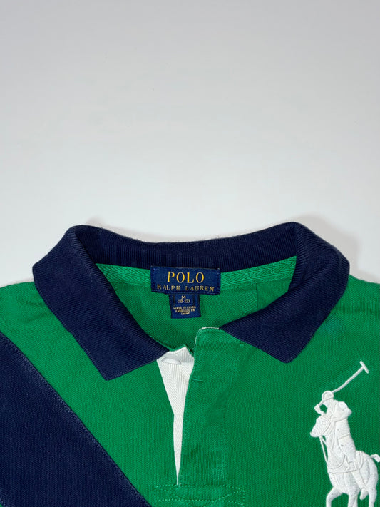 Polo Ralph Lauren Green Big Pony USA Flag Sleeve ,Kids (XS)