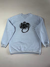 Wrung Street Life Puff Logo Baby Blue Sweatshirt – (XL)