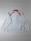 Kappa White Full-Zip Track Jacket – Red & Mesh Panel Detail, (M)