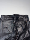Vintage Black Leather 5-Pocket Pants (W:36) (L:47)