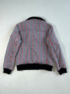 Vintage Fairwhale Red Navy Gingham Check Bomber Jacket (M)