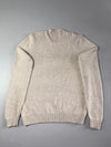 Vintage Polo by Ralph Lauren Chunky Cotton Knit Crewneck – Oatmeal Beige (L)