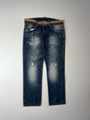 Dsquared2 Distressed Jeans – Rainbow Waistband, Made in Italy (W:33) (L:37)