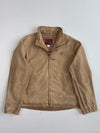 American Eagle Outfitters Tan Canvas Zip-Up Jacket with Quilted Lining Distressed (Xl/2Xl)