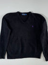 Polo Ralph Lauren V-Neck Sweater with Purple Pony Logo - (S)