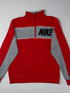 Nike Sportswear Red & Grey Quarter Zip Sweatshirt (S)