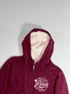 Roots Athletics Burgundy Sherpa-Lined Zip-Up Hoodie (M)
