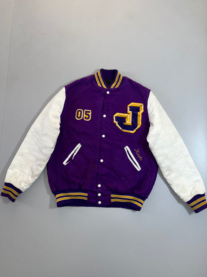 !                                                                                            Super Premium Varsity Jacket Leather Sleeves (XL) (RARE)