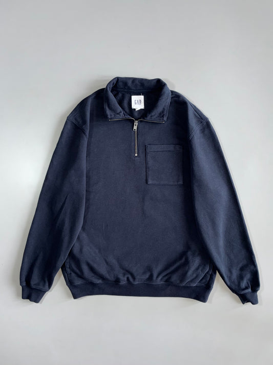 GAP | 1/4 Zip Pocket Sweatshirt | Navy (M)