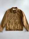 Marks & Spencer Blue Harbour Tan Suede Bomber Jacket (XL)