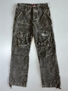 Fishbone Washed Grey Corduroy Cargo Pants (W:32|L:43)