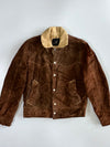 Vintage Le Givre Brown Suede Sherpa-Lined Western Rancher Jacket (Furr Inside) (M)
