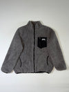 Stüssy Sherpa Fleece Zip Jacket with Nylon Chest Pocket – Grey (L)