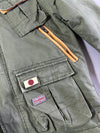 Superdry JPN Military Field Jacket – Olive Sherpa-Lined Multi-Pocket (L)
