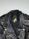 Vintage Kito Lace-Up Black Leather Biker Jacket (S)