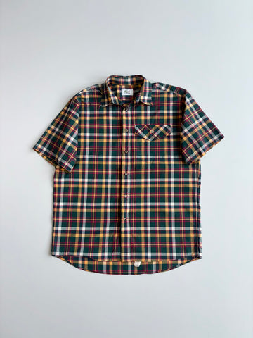 Lacoste Plaid Short Sleeve Button-Up Shirt (L)