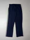 Y2K Adidas Navy 3-Stripe Nylon Track Pants – Mesh Lined (W:30) (L:40)