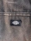 Vintage Dickies Faded Black Canvas Duck Quilted Hooded Work Jacket (XL)