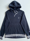 Champion Black Hoodie – Striped Rib Hem & Cuffs – (S)