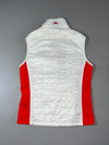 J.Lindeberg Quilted Hybrid Vest — White Red Colorblock (S)