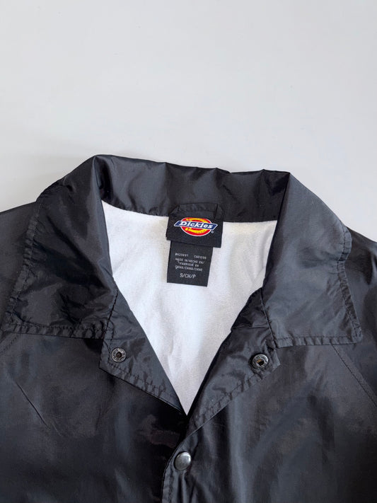 Vintage Dickies Coach Jacket Black Snap Button Windbreaker Workwear Streetwear (L)