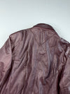 Vintage Burgundy Leather Bomber Jacket (M)