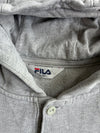 Fila Grey Henley Hoodie with 73 Sleeve Patch(M)