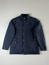 K2 Navy Diamond Quilted Corduroy Collar Jacket women's (XL)