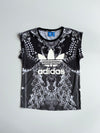 Adidas Originals Peacock Baroque Print T-Shirt – Black/White (S)