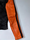 Orange & Black Leather Racing 
Vintage  Jacket (XS)