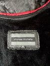Vintage 90s Michael Michelle USA Black Leather Bomber Jacket, Fur Lined (XL)