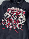 Y2K Dragon Graphic Black Hoodie (M)
