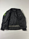 Monster Energy Black & Neon Green Mesh Biker Jacket Paded (L)