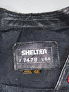 Vintage 90s Shelter Leather Biker Vest with Sturgis & Laconia Rally Patches (XL)