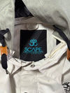 Scape x Mark Gonzales White Hooded Snowboard Jacket (L)