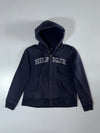 Tommy Hilfiger Embroidered Spellout Zip Hoodie (Navy) (S)