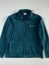 Columbia Dark Teal Full-Zip Fleece Jacket with Chest Zip Pocket – (M)