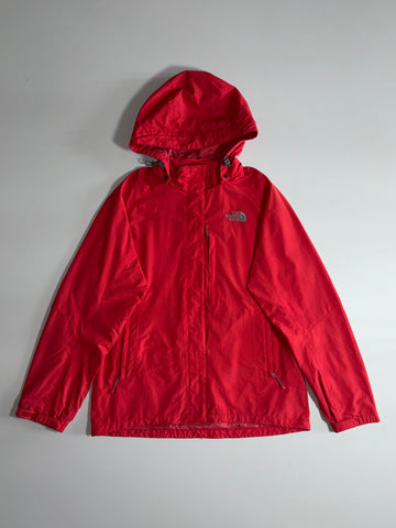 The North Face Hooded Rain Jacket Red zip pockets (M)