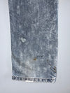 Japanese Vintage | Samurai Embroidered Distressed Jeans | Grey Wash (W:28|L:43)