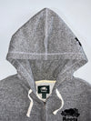 Roots Canada Beaver Logo Zip-Up Hoodie Salt & Pepper Grey (L)