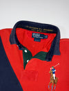 Polo Ralph Lauren “1st Division R.L. Regiment” Custom Fit Big Pony Polo – Red/Navy (M)
