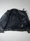 Vintage 90s Spirit Motors POLO Embossed Dragon Leather Biker Jacket (XL)