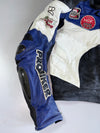 Vintage Probiker Genuine Leather Racing Jacket NGK / Champion / BOS Exhausts Patches  Carbon Fibre Elbow Guards Back Hump (Paded)(M/L)