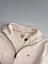 Hilfiger Denim Cream Knit Full Zip Sweater (S/M)