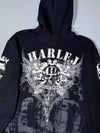 Harlej Graphic Sleeve Full-Zip Hoodie – Black (S/M)