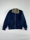 Vintage Reversible Crest Harrington Bomber Jacket  Olive/Navy (M)